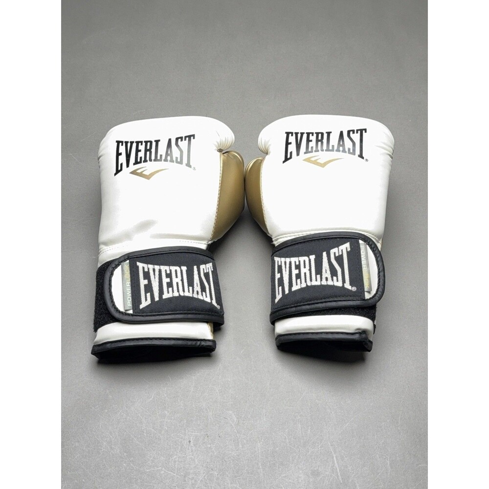 Everlast PowerLock “Choice of Champions” 12oz Boxing Sparring Gloves White/Gold